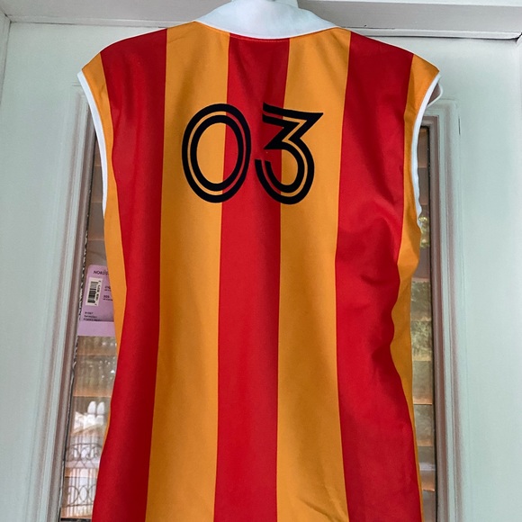 Womens Puma Fussball Jersey PoppyRedApricot stripe - Picture 2 of 4